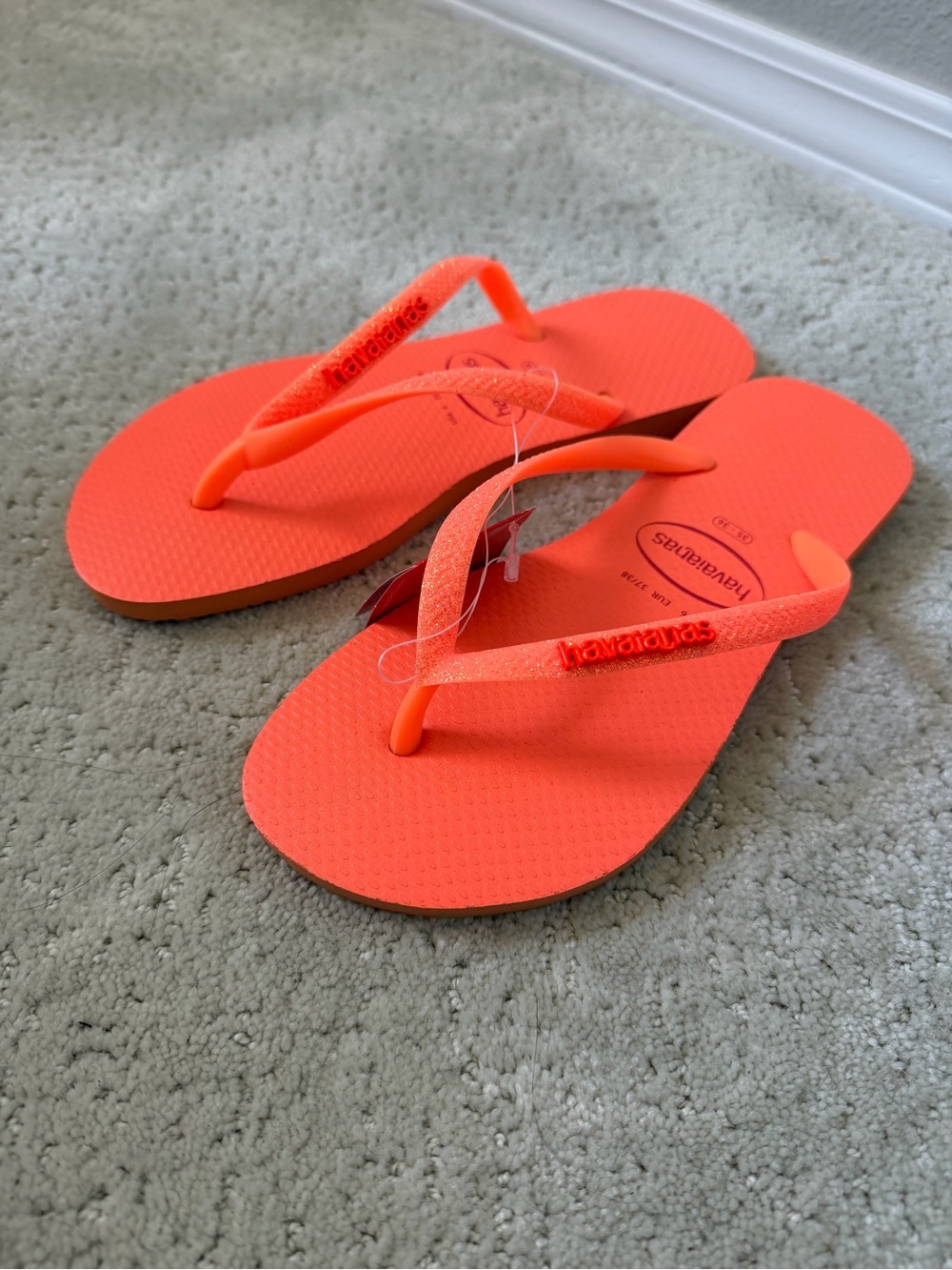 Havaianas Bright Coral Flip Flops